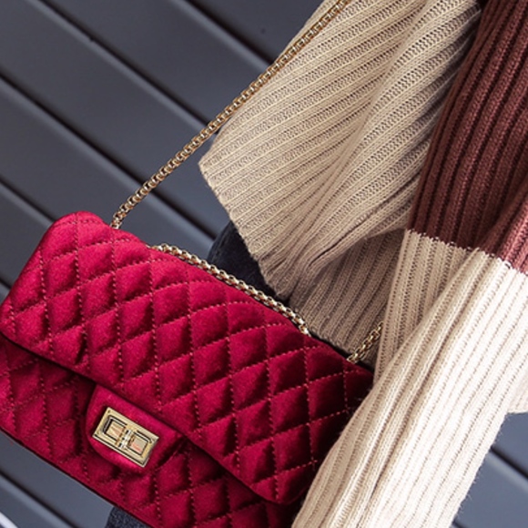 Damon Sky Handbags - !!!LAST ONE!!! Quilted Velour Bag